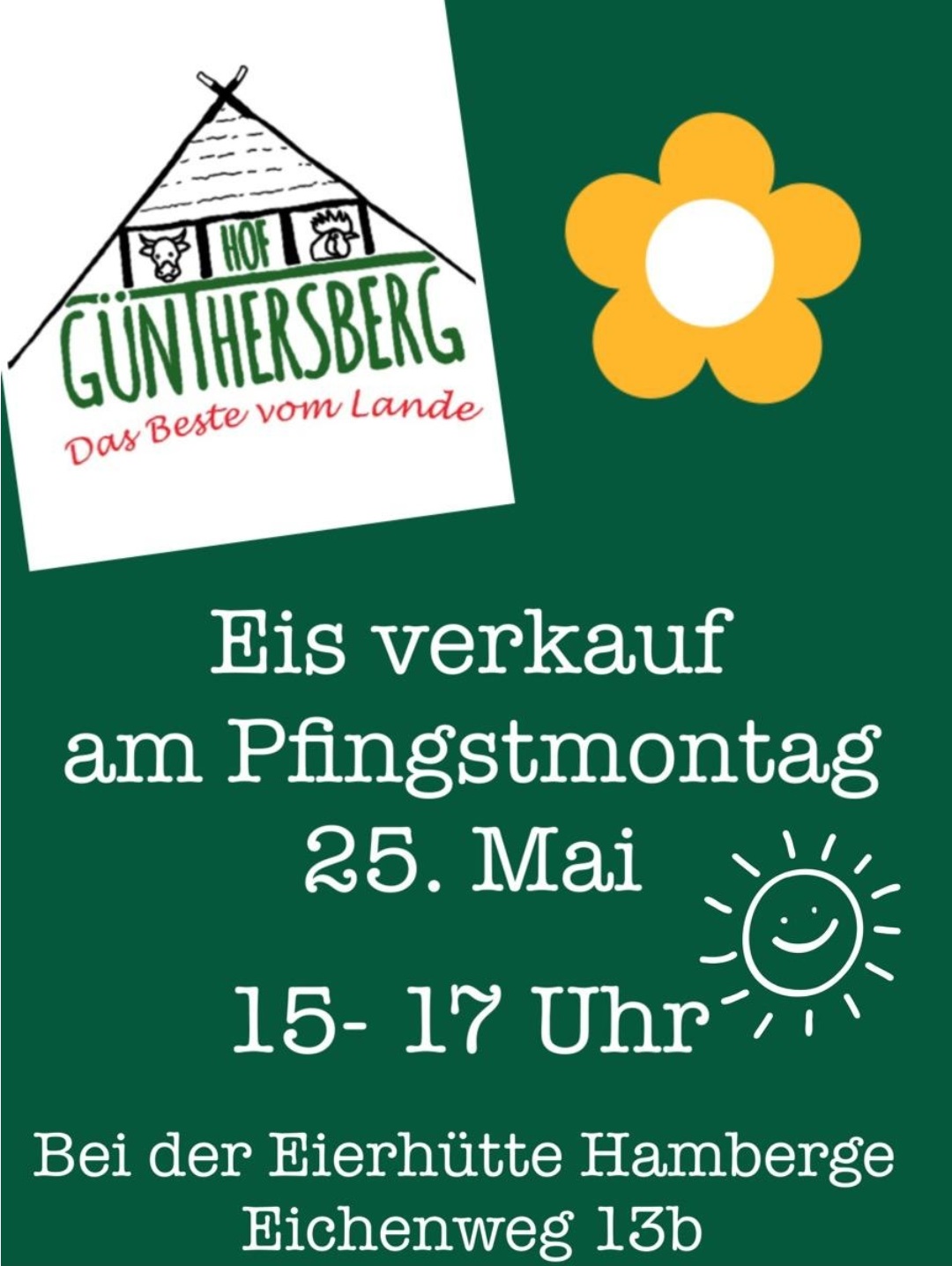 Eisverkauf an Pfingsten 2026
